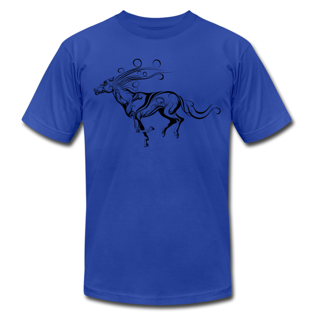 Running Horse Maori T-Shirt - royal blue