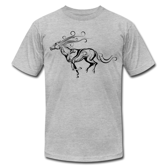 Running Horse Maori T-Shirt - heather gray