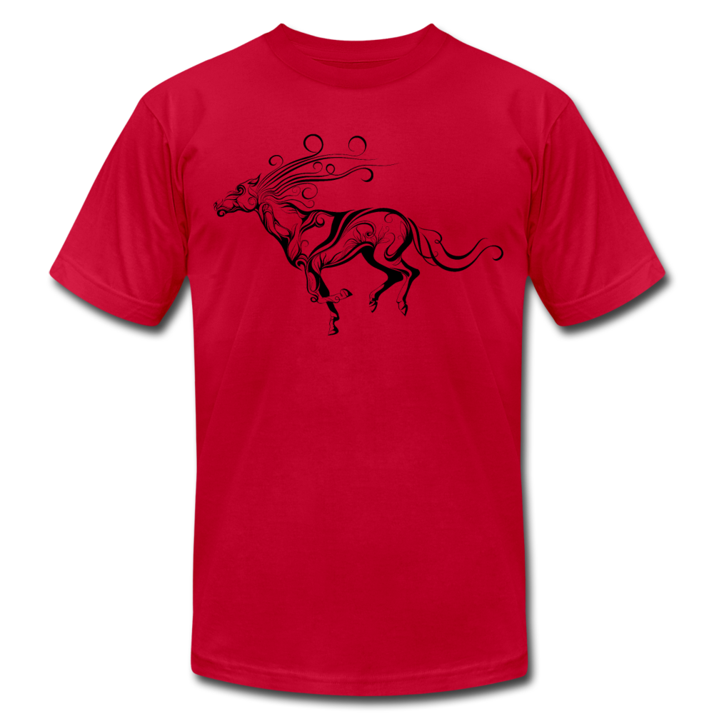 Running Horse Maori T-Shirt - red