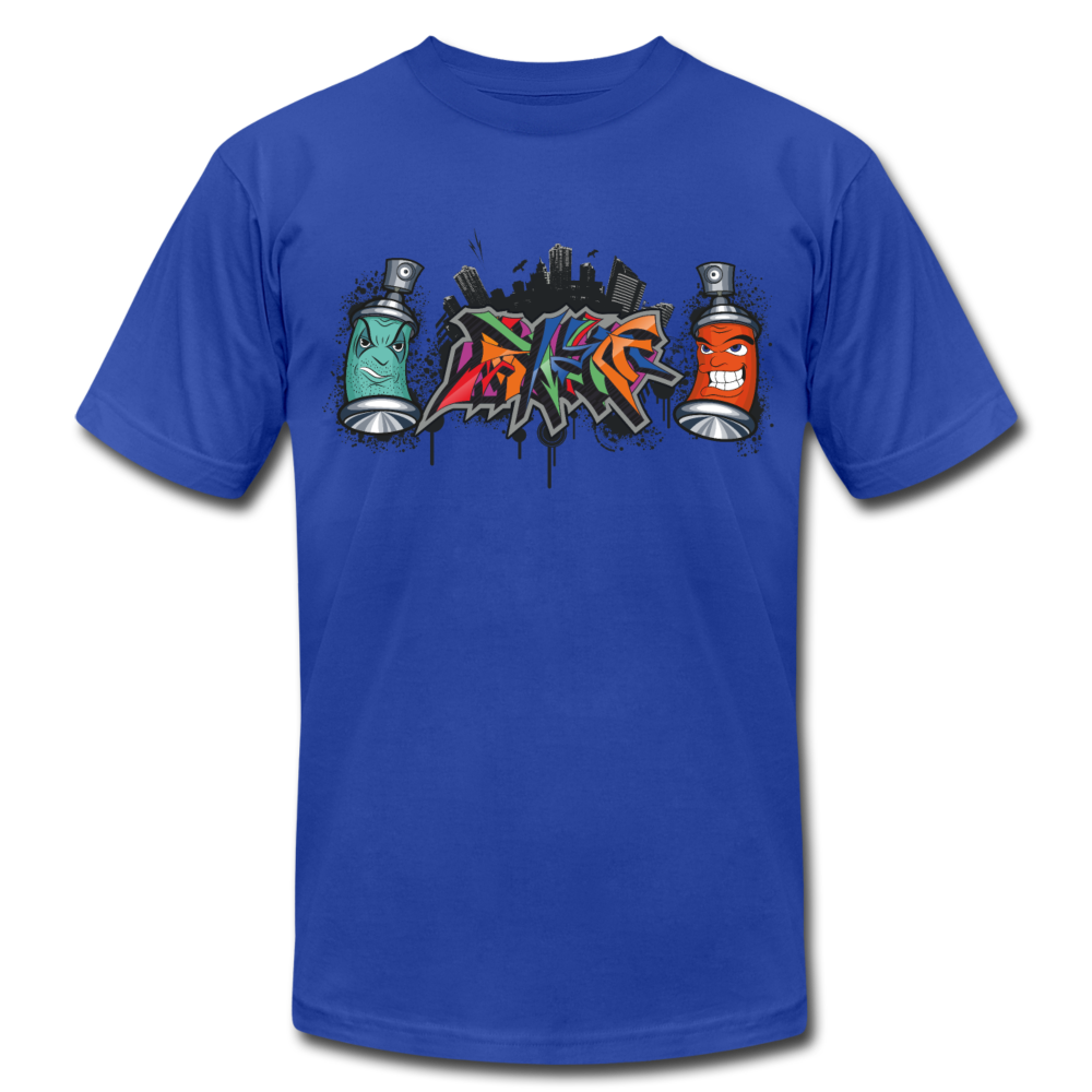 Colorful Graffiti Spray Cans T-Shirt - royal blue