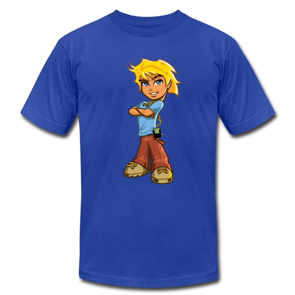 Cartoon Boy T-Shirt - royal blue