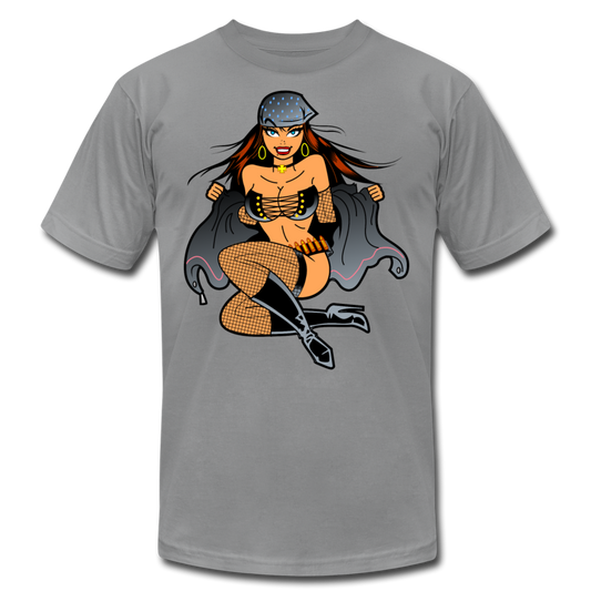 Hot Girl Cartoon T-Shirt - slate