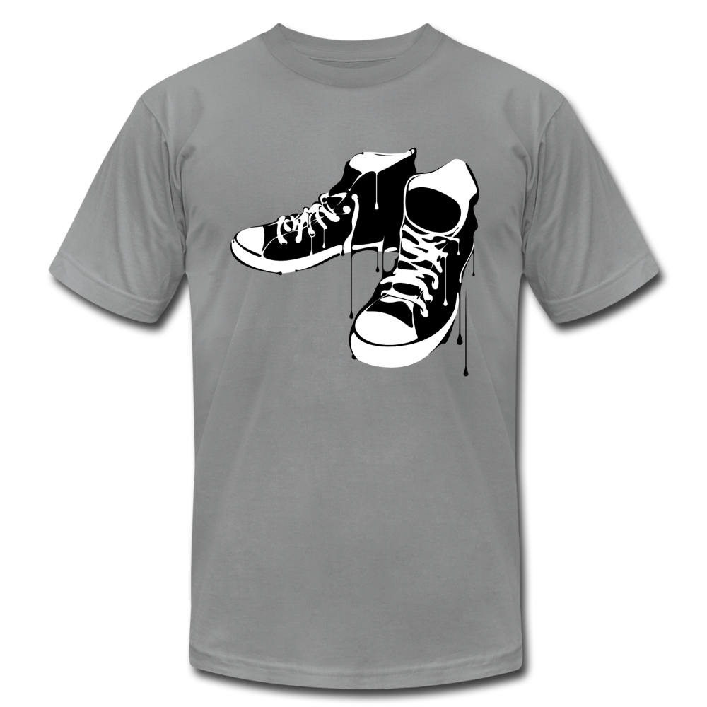 Black & Whits Chucks Shoes T-Shirt - slate