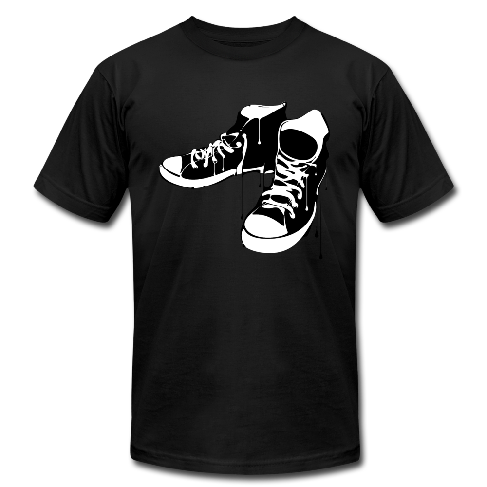 Black & Whits Chucks Shoes T-Shirt - black