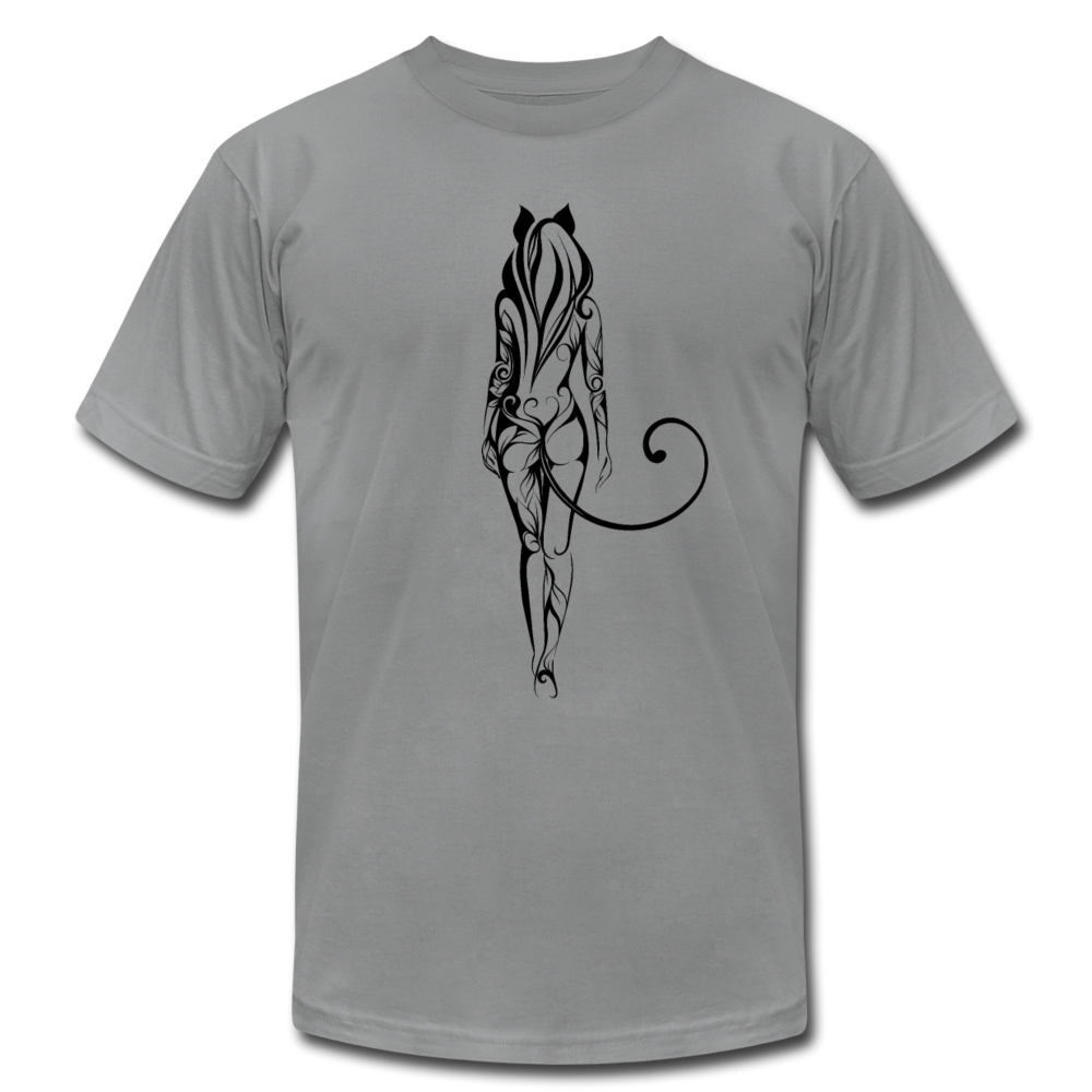 Tribal Maori Cat Girl T-Shirt - slate