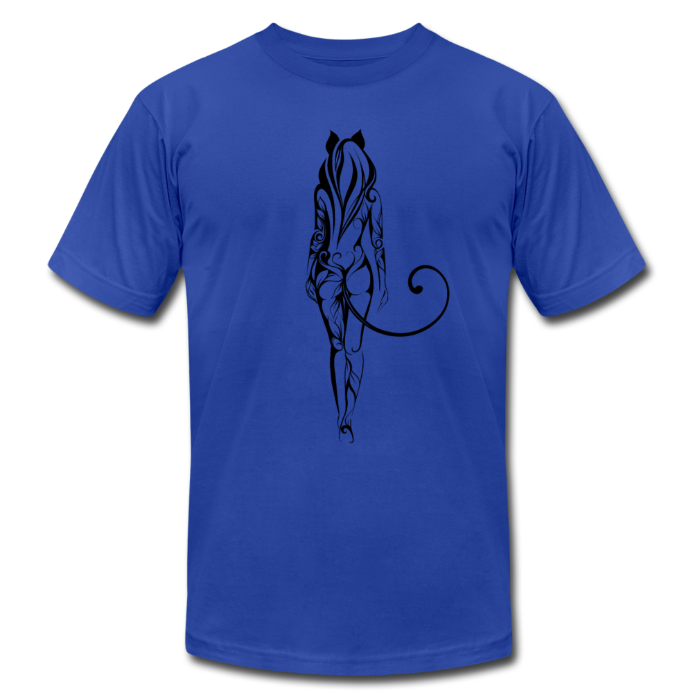 Tribal Maori Cat Girl T-Shirt - royal blue