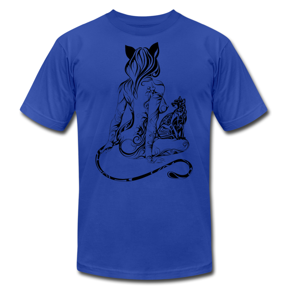 Maori Tribal Cat Woman T-Shirt - royal blue