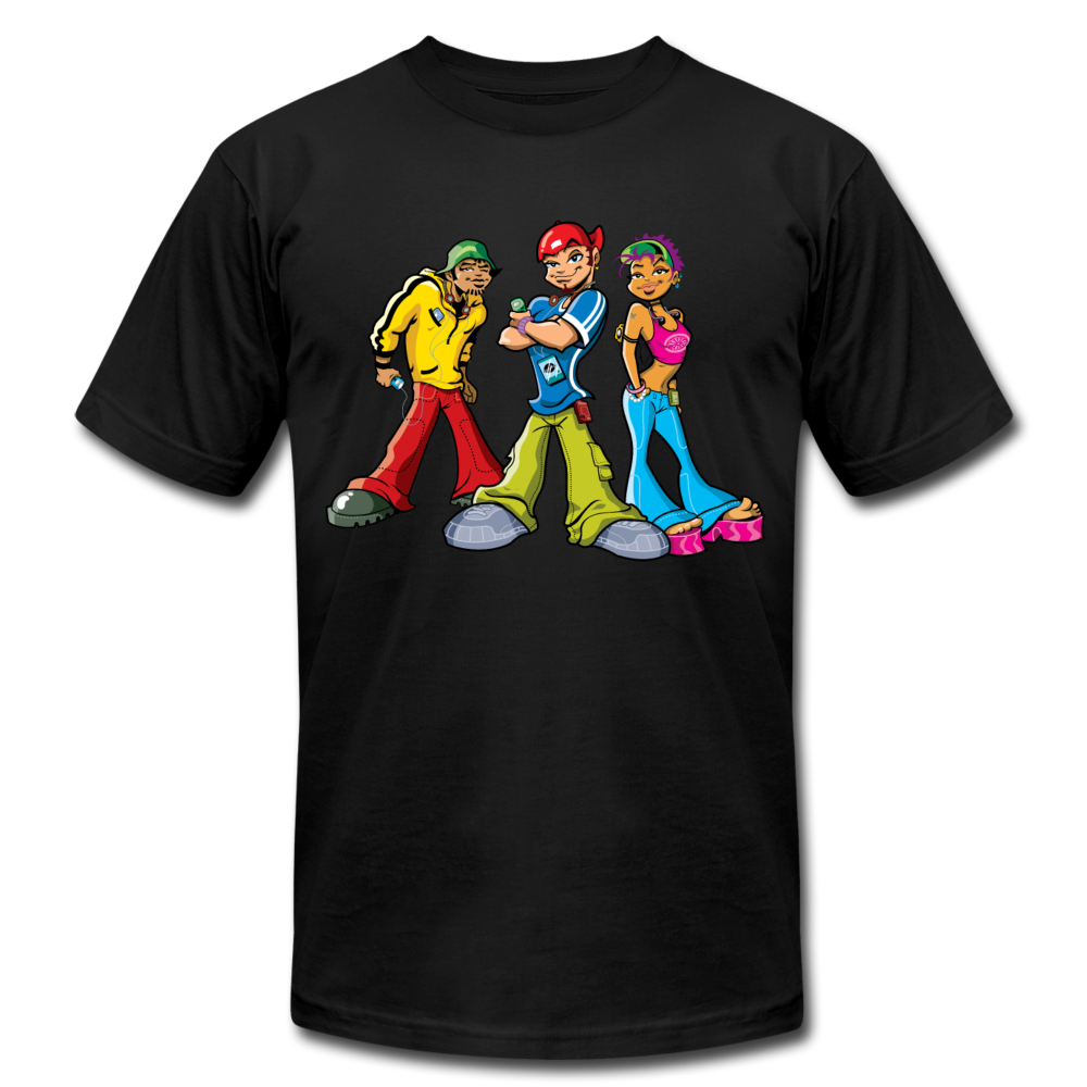 Hip Hop Cartoons T-Shirt - black