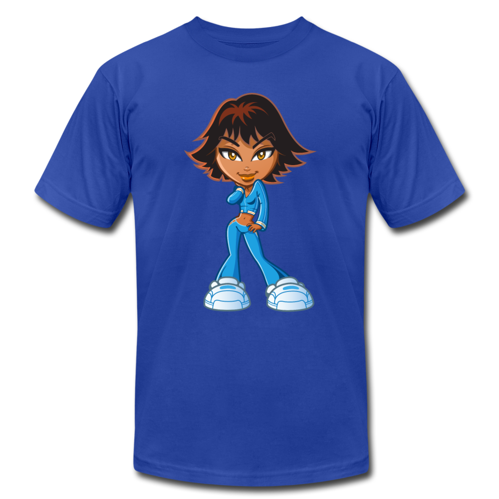 Cartoon Girl T-Shirt - royal blue