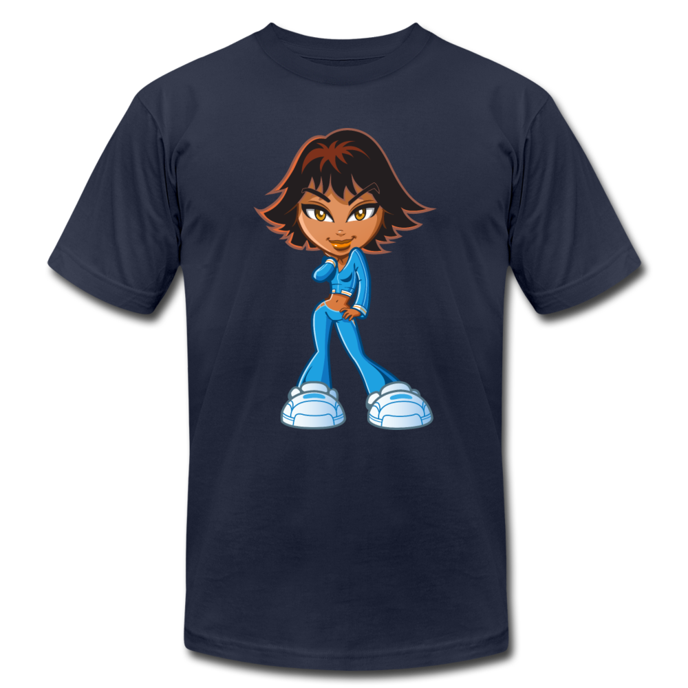 Cartoon Girl T-Shirt - navy