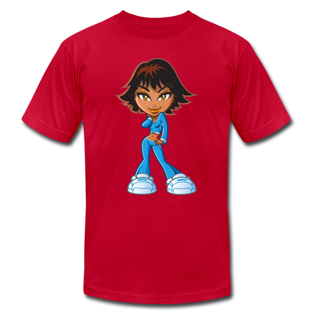 Cartoon Girl T-Shirt - red