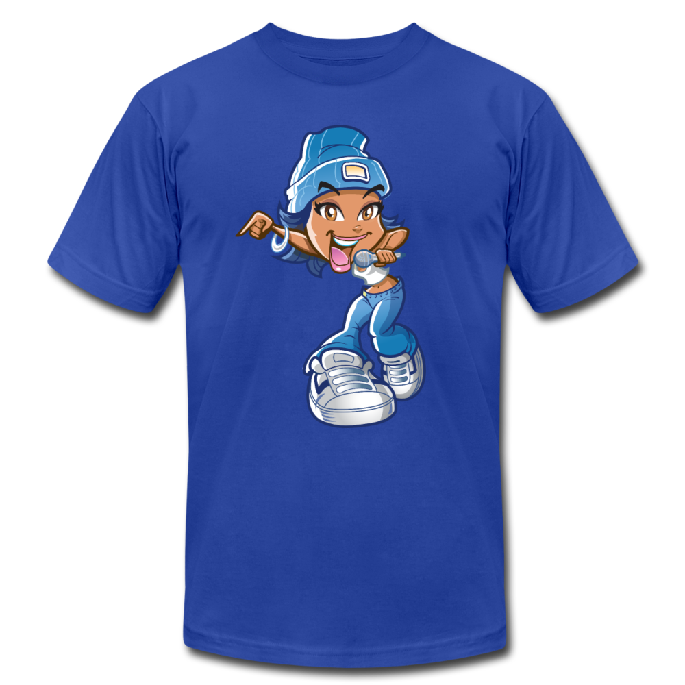 Cartoon Girl T-Shirt - royal blue