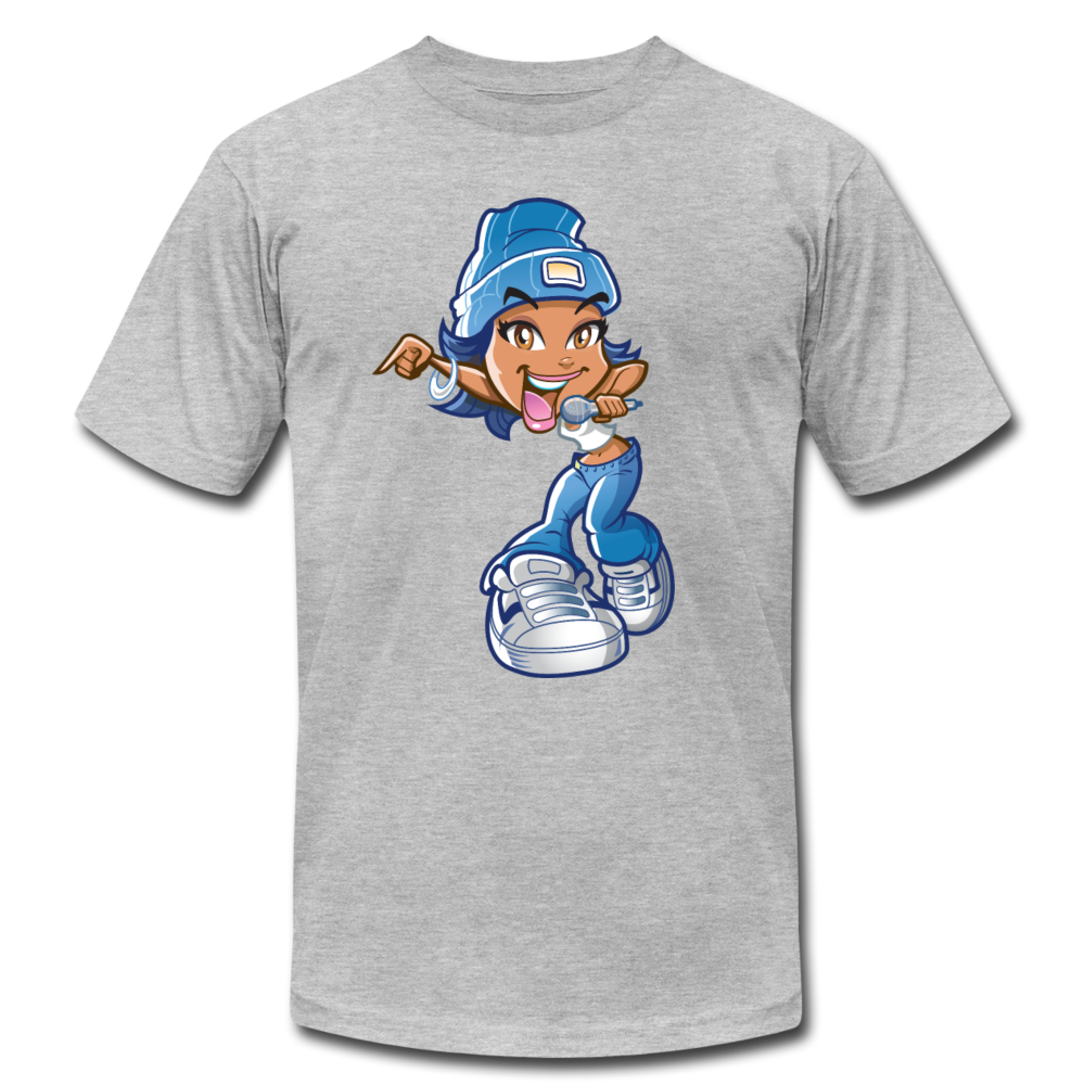 Cartoon Girl T-Shirt - heather gray