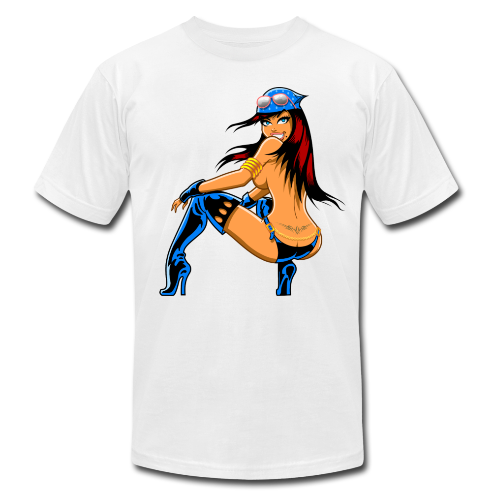 Hot Cartoon Girl T-Shirt - white