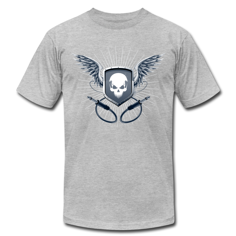 Skull Wings T-Shirt - heather gray