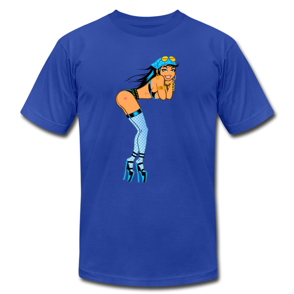 Hot Bandanna Girl T-Shirt - royal blue