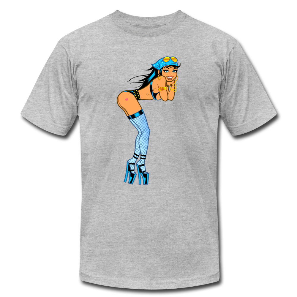 Hot Bandanna Girl T-Shirt - heather gray