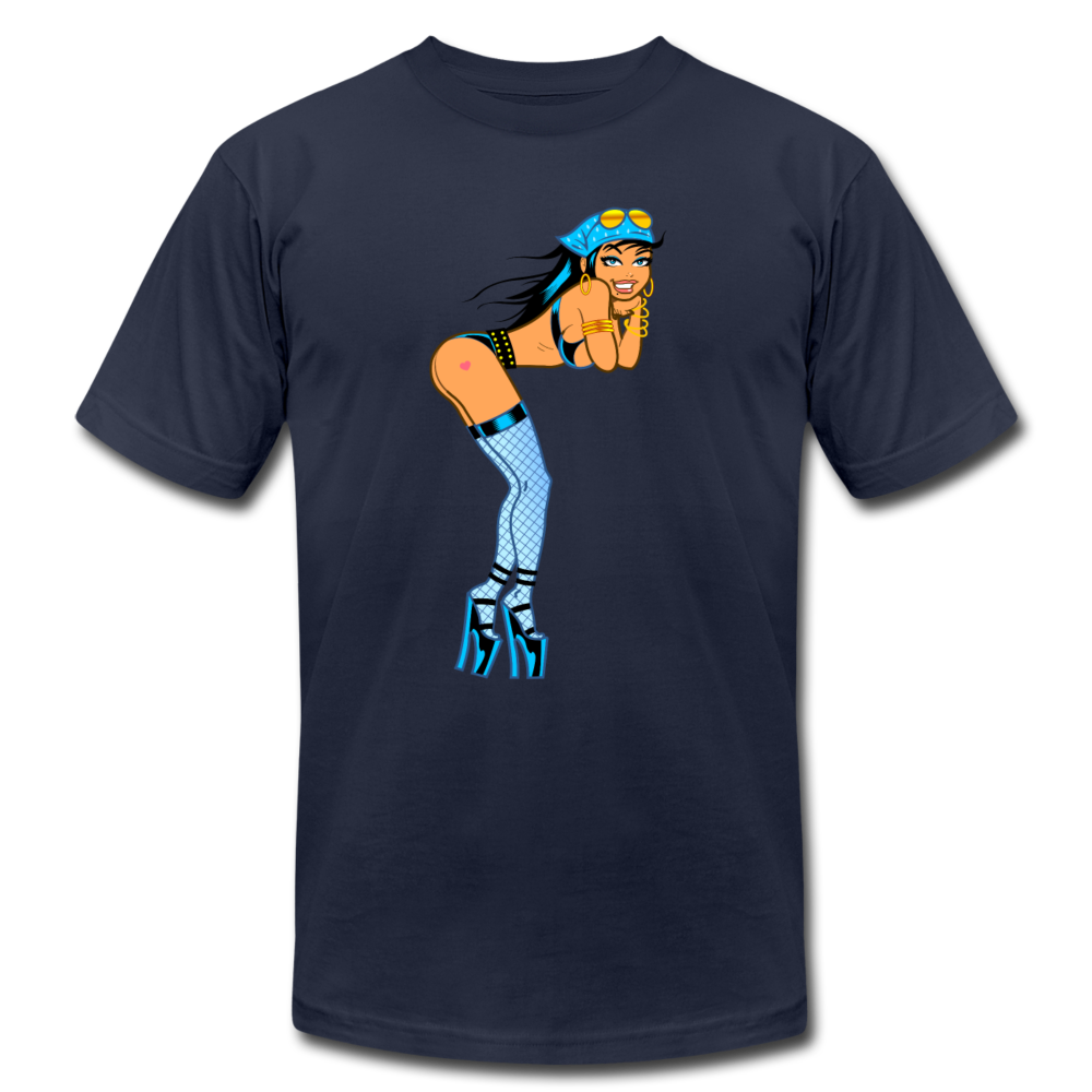 Hot Bandanna Girl T-Shirt - navy