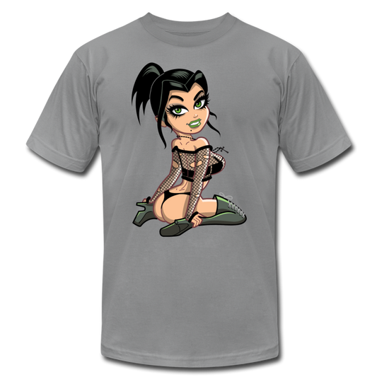 Hot Cartoon Girl T-Shirt - slate