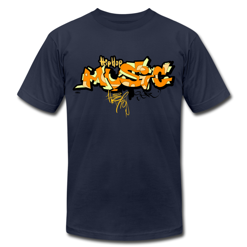 Hip Hop Music Graffiti T-Shirt - navy