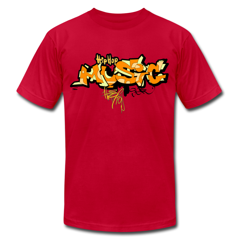 Hip Hop Music Graffiti T-Shirt - red