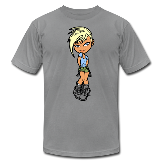 Cartoon Girl T-Shirt - slate