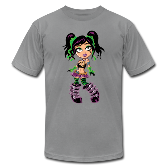 Cartoon Girl T-Shirt - slate