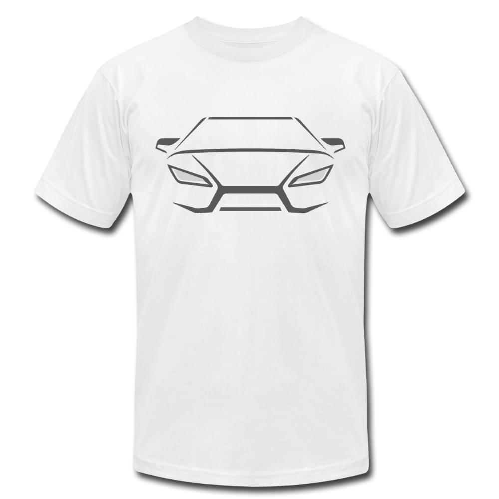 Racing Car Outline T-Shirt - white