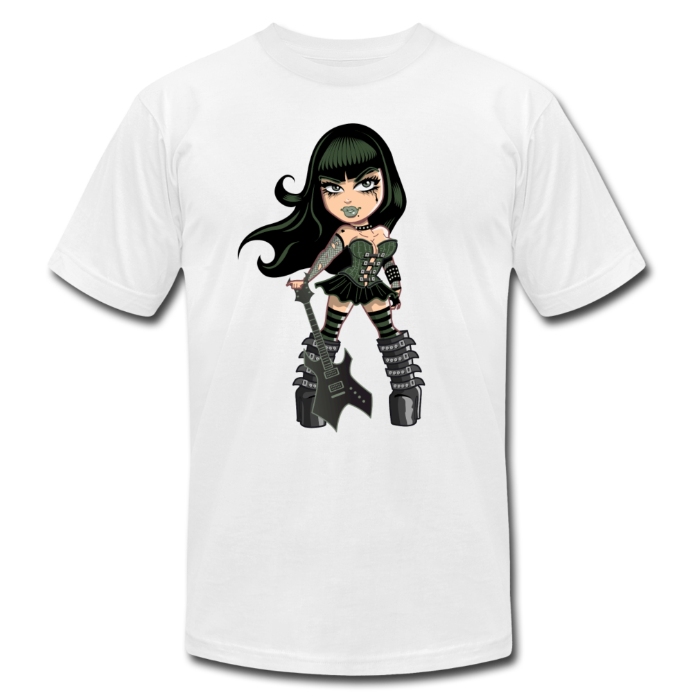 Badass Guitar Girl T-Shirt - white