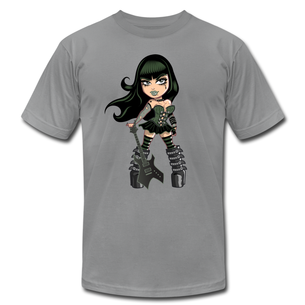 Badass Guitar Girl T-Shirt - slate