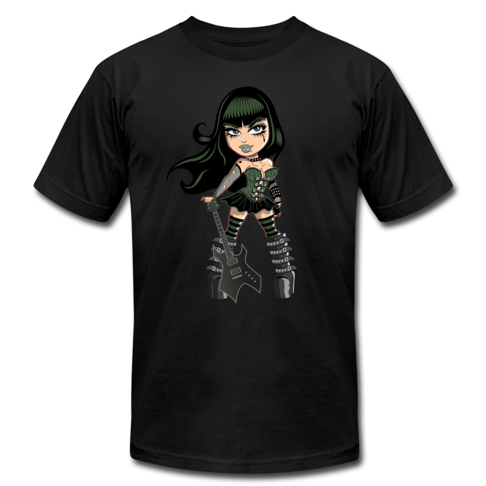 Badass Guitar Girl T-Shirt - black