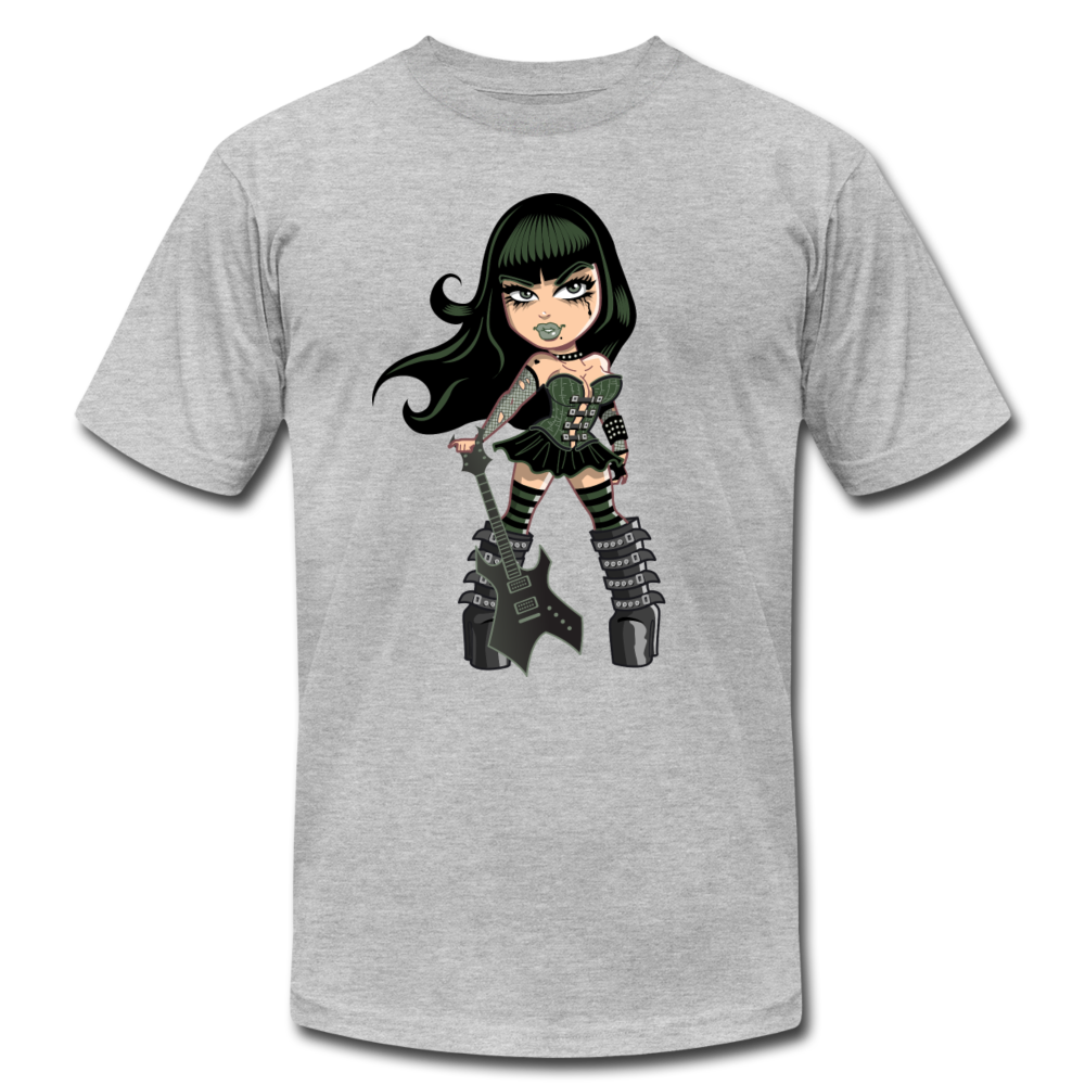 Badass Guitar Girl T-Shirt - heather gray