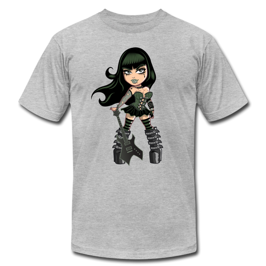 Badass Guitar Girl T-Shirt - heather gray