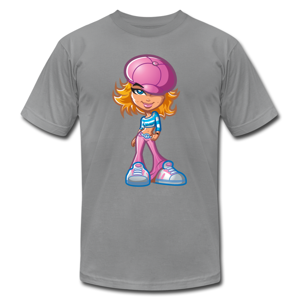 Cartoon Girl T-Shirt - slate