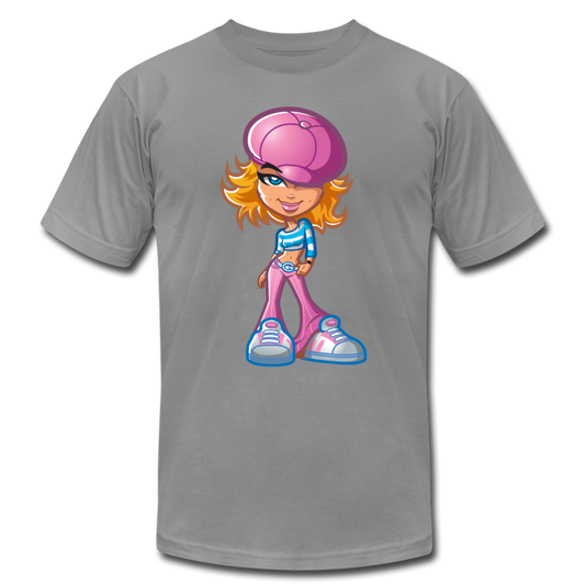 Cartoon Girl T-Shirt - slate