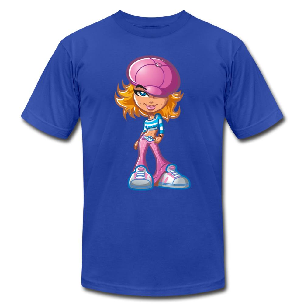 Cartoon Girl T-Shirt - royal blue