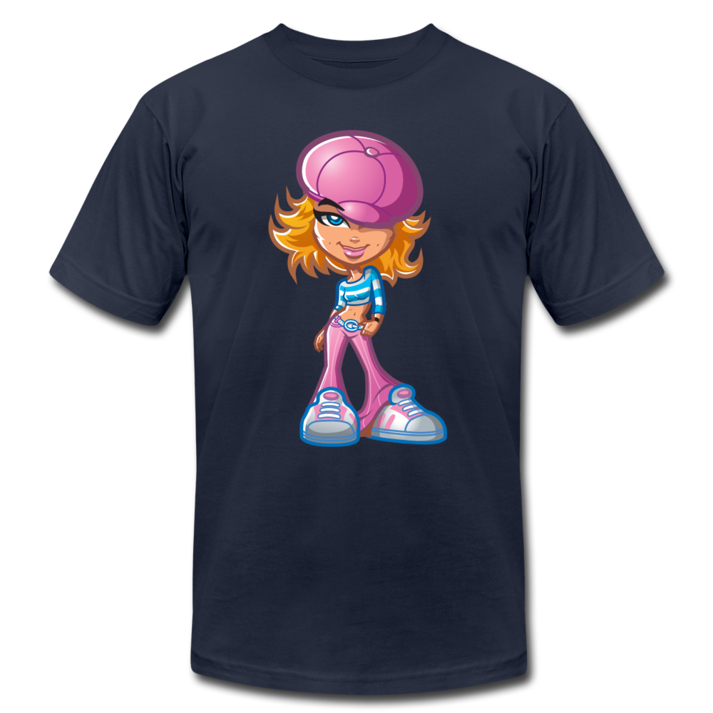 Cartoon Girl T-Shirt - navy