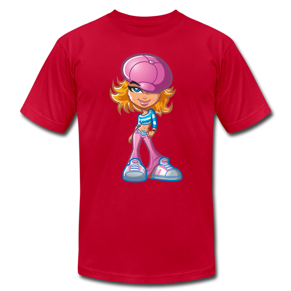 Cartoon Girl T-Shirt - red
