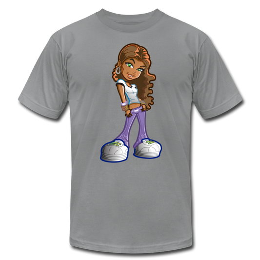 Cartoon Girl T-Shirt - slate