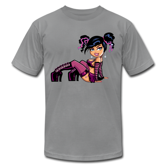 Cartoon Girl T-Shirt - slate
