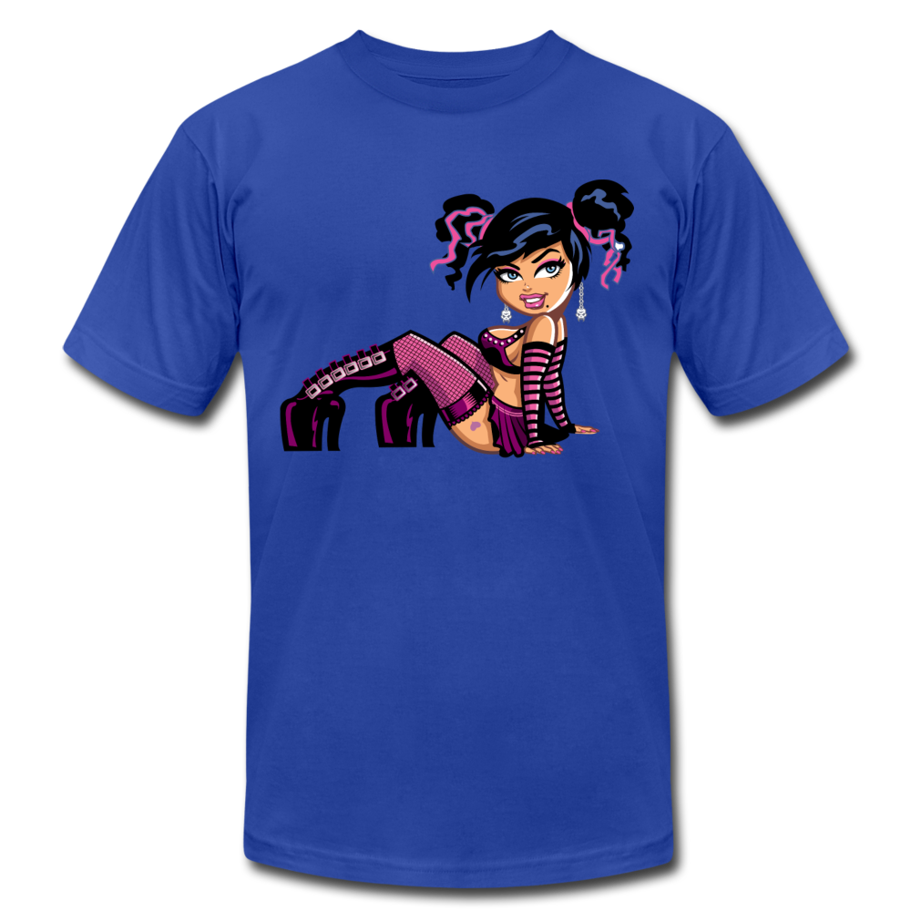 Cartoon Girl T-Shirt - royal blue