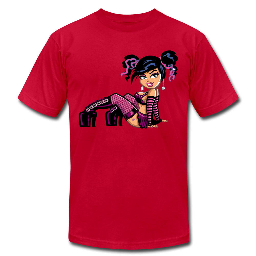 Cartoon Girl T-Shirt - red