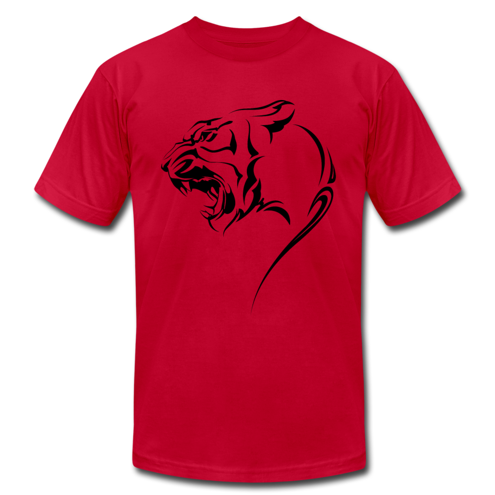 Tribal Maori Jungle Cat T-Shirt - red
