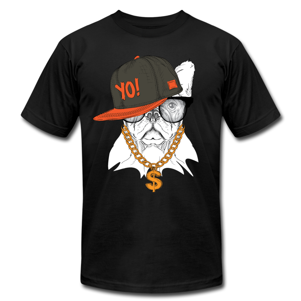 Hip Hop French Bulldog T-Shirt - black