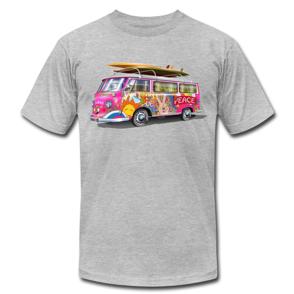 Hippie Bus T-Shirt - heather gray