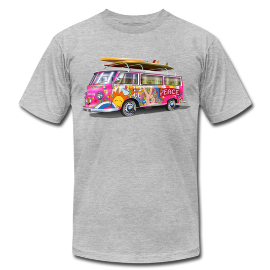Hippie Bus T-Shirt - heather gray