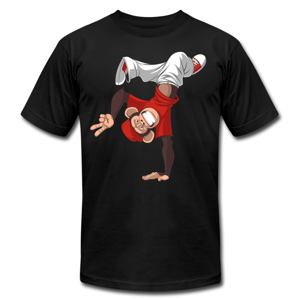 Monkey Hand Stand T-Shirt - black