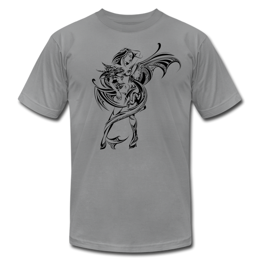 Tribal Maori Dragon Girl T-Shirt - slate