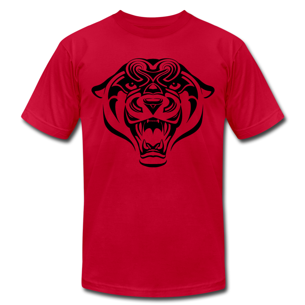 Tribal Maori Jungle Cat T-Shirt - red