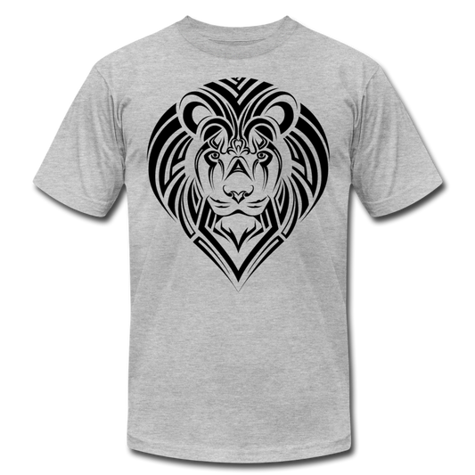 Tribal Maori Lion T-Shirt - heather gray